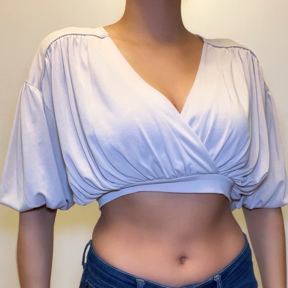 Pleaded crop top
